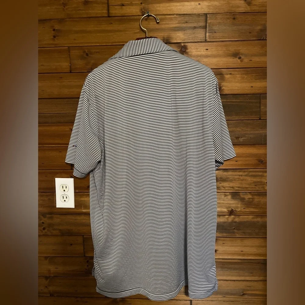Peter Millar Summer comfort polo size Large striped EUC - Picture 3 of 8
